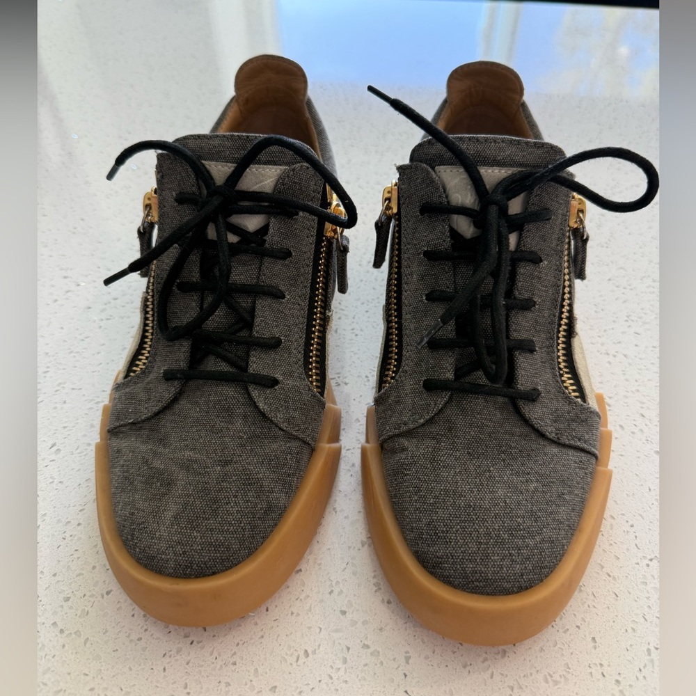 Giuseppe Zanotti Black and Tan Sneakers